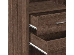Aparador buffet cómoda armario mueble organizador cocina salón salón alto 30 x 42,5 x 124 cm madera contrachapada marrón 02_0033573