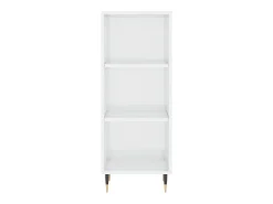 Aparador buffet cómoda armario mueble organizador cocina salón brillante 34,5 x 32,5 x 90 cm madera contrachapada blanco 02_0030584