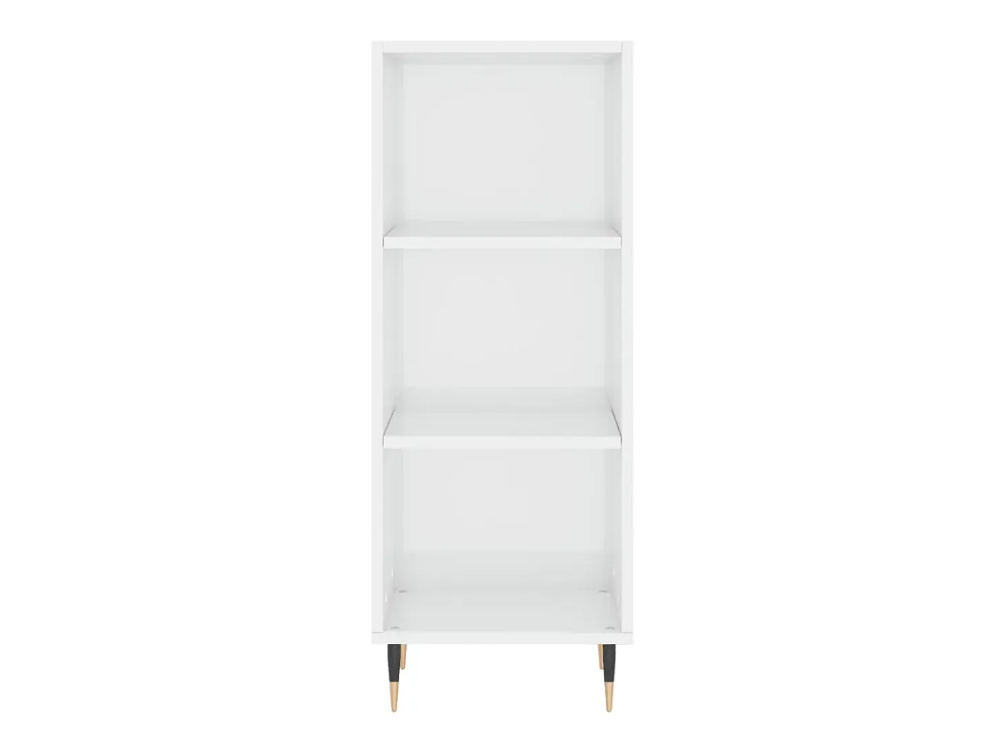 Aparador buffet cómoda armario mueble organizador cocina salón brillante 34,5 x 32,5 x 90 cm madera contrachapada blanco 02_0030584