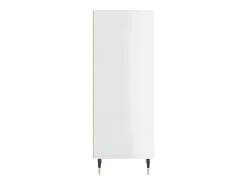 Aparador buffet cómoda armario mueble organizador cocina salón brillante 34,5 x 32,5 x 90 cm madera contrachapada blanco 02_0030584