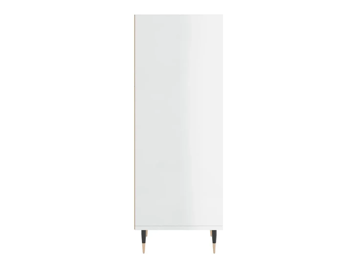 Aparador buffet cómoda armario mueble organizador cocina salón brillante 34,5 x 32,5 x 90 cm madera contrachapada blanco 02_0030584