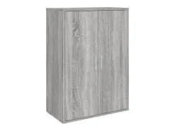 Aparador buffet cómoda armario unidad de almacenamiento organizador cocina salón salón juego de 2 sonoma 60 x 31 x 84 cm madera contrachapada gris 02_0036962