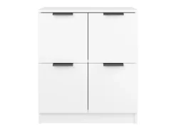 Aparador buffet cómoda armario mueble organizador cocina salón salón juego de 2 60 x 30 x 70 cm blanco madera contrachapada 02_0036670