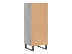 Aparador buffet cómoda armario unidad de almacenamiento organizador cocina salón salonsonoma 34,5 x 32,5 x 90 cm madera contrachapada gris 02_0036298
