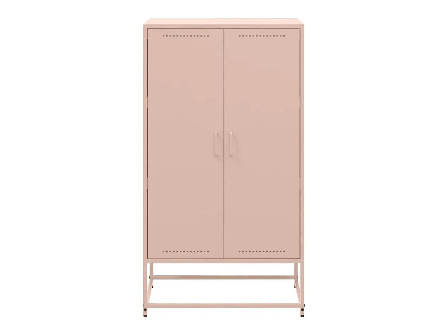 Aparador buffet cómoda armario mueble organizador cocina salón salón alto 68,5 x 38,5 x 123,5 cm acero rosa 02_0035160