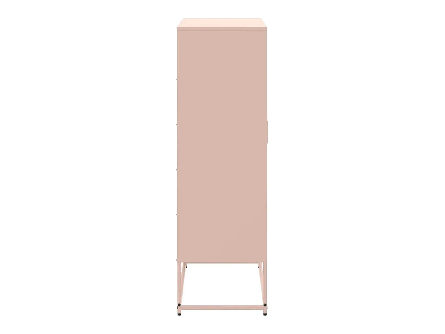 Aparador buffet cómoda armario mueble organizador cocina salón salón alto 68,5 x 38,5 x 123,5 cm acero rosa 02_0035160