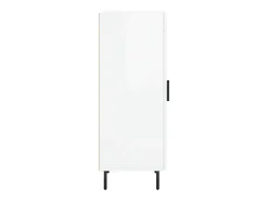 Aparador buffet cómoda armario mueble organizador cocina salón brillante 34,5 x 34 x 90 cm madera contrachapada blanco 02_0030615