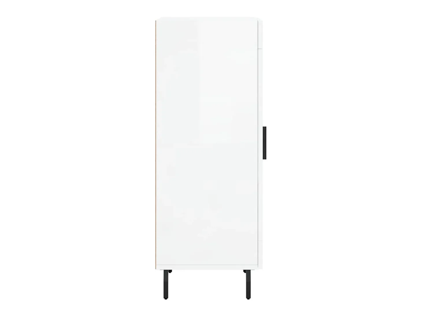 Aparador buffet cómoda armario mueble organizador cocina salón brillante 34,5 x 34 x 90 cm madera contrachapada blanco 02_0030615