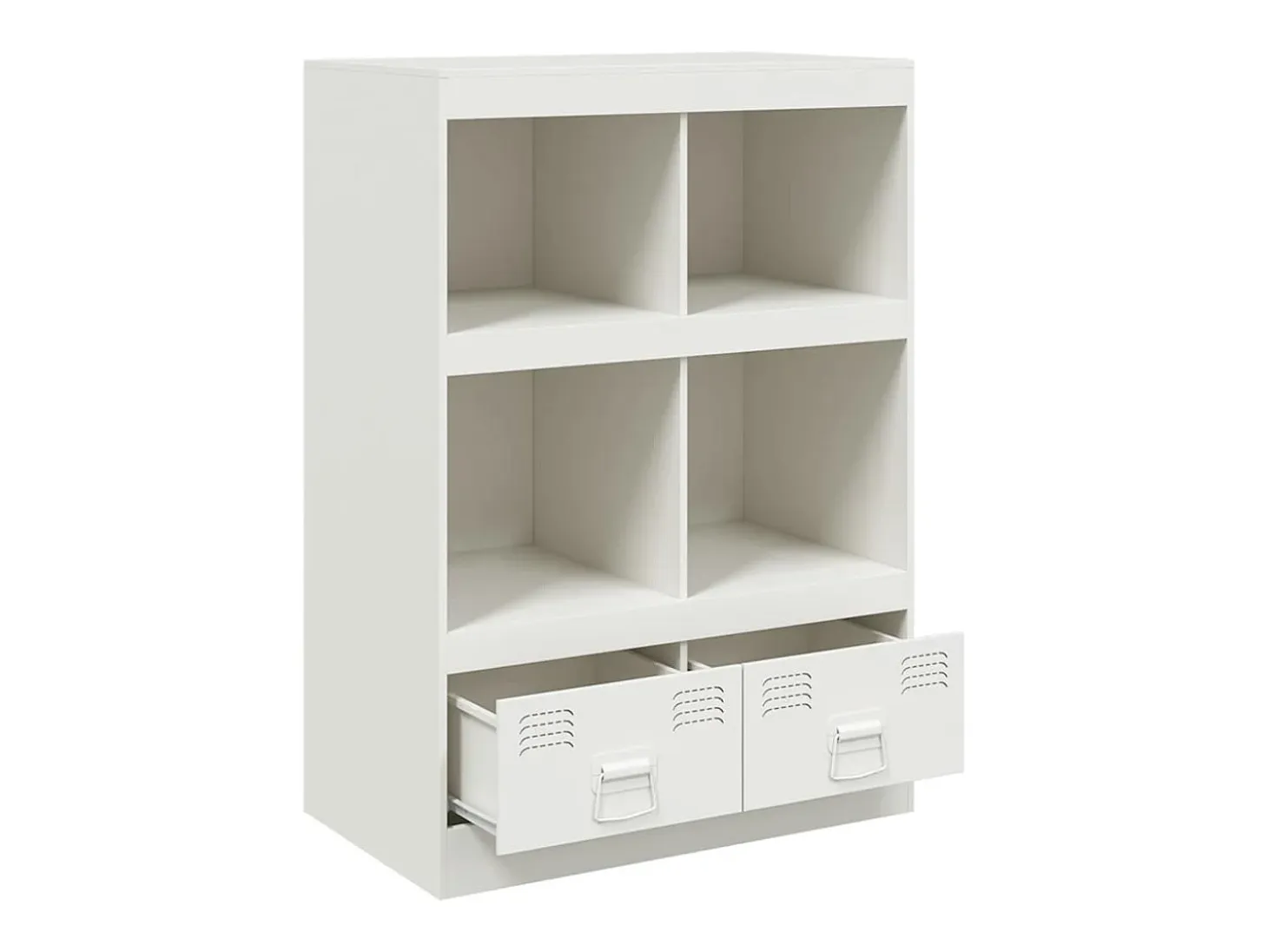 Aparador buffet cómoda armario mueble organizador cocina salón salón alto 67 x 39 x 95 cm acero blanco 02_0032477