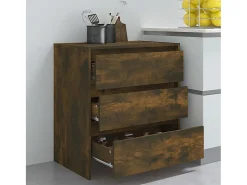 Aparador buffet cómoda armario unidad de almacenamiento organizador cocina salón salón 70 x 41 x 75 cm madera contrachapada marrón 02_0031093