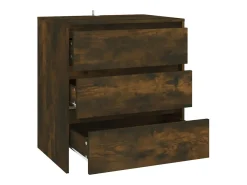 Aparador buffet cómoda armario unidad de almacenamiento organizador cocina salón salón 70 x 41 x 75 cm madera contrachapada marrón 02_0031093