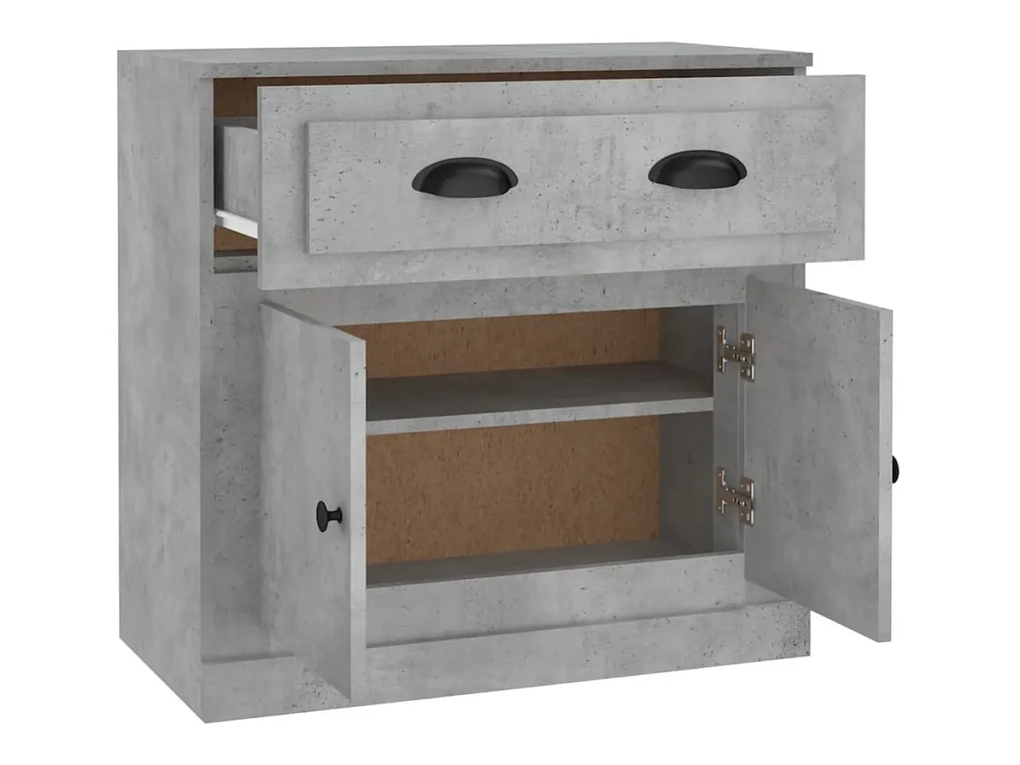Aparador buffet cómoda armario unidad de almacenamiento organizador cocina salón salón 70 x 35,5 x 67,5 cm madera contrachapada gris 02_0032084