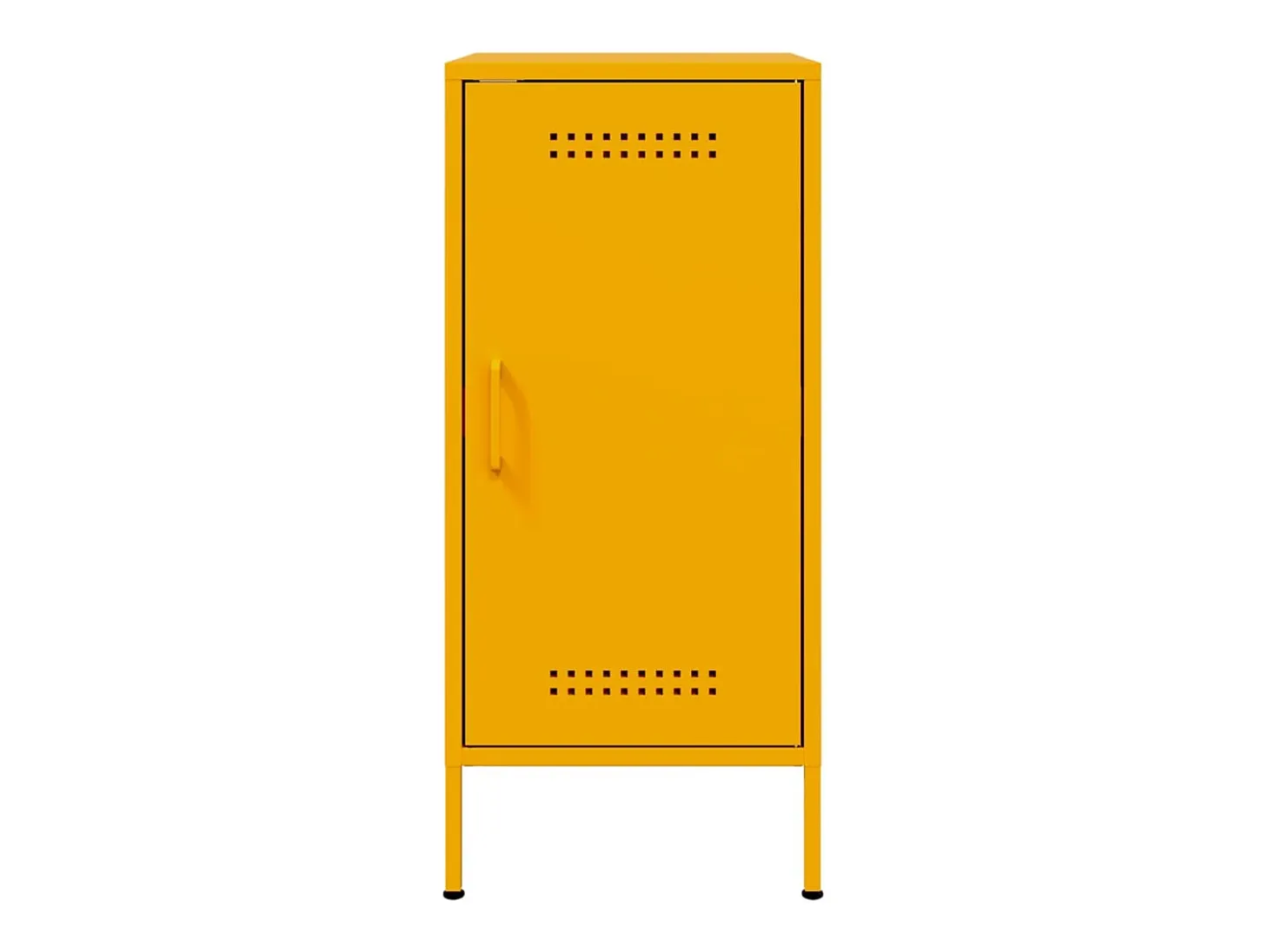 Aparador buffet cómoda armario mueble organizador cocina salón salón juego de 2 amarillo mostaza 36 x 39 x 79 cm acero Amarillo 02_0036882