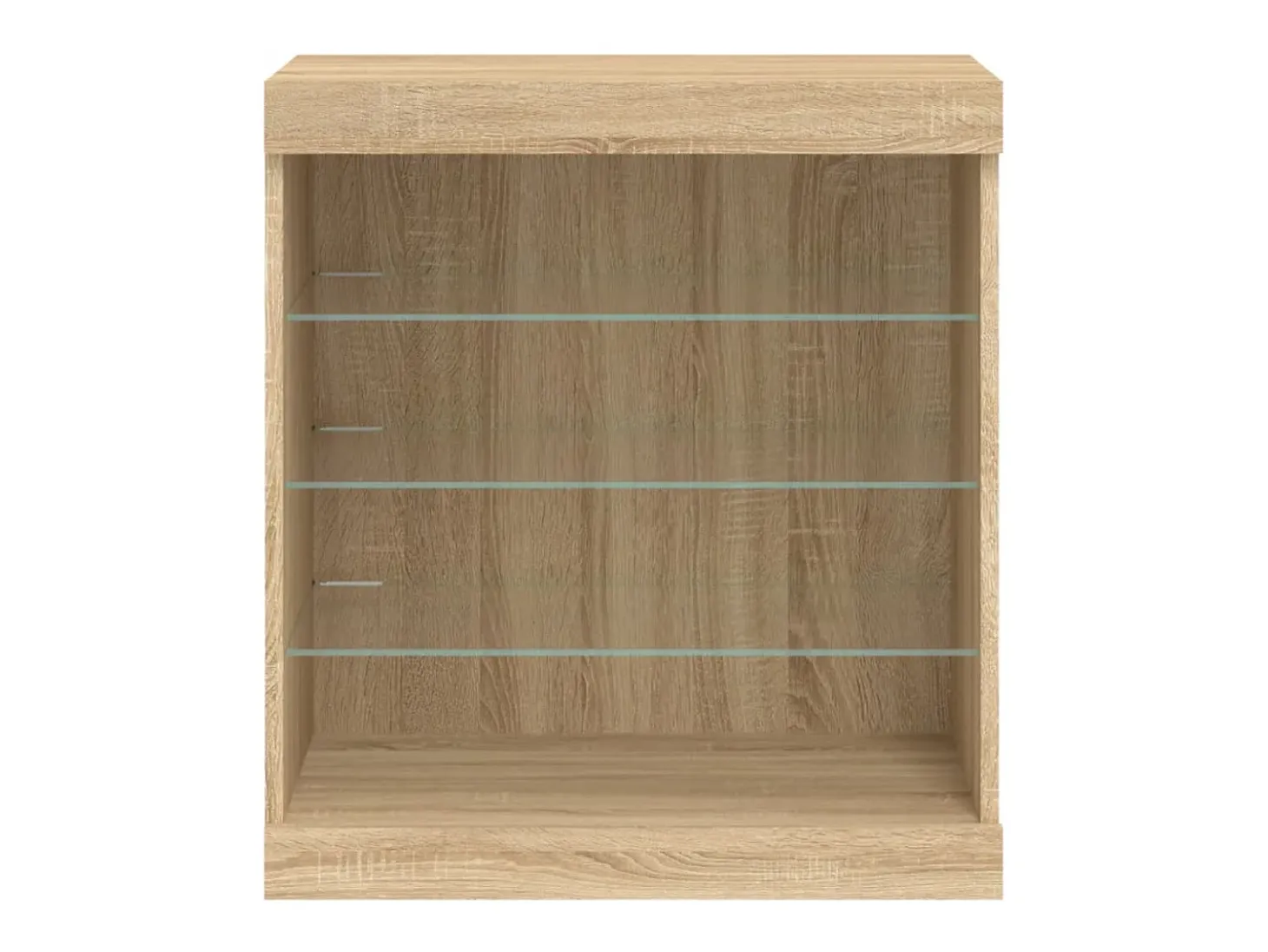 Aparador buffet cómoda armario mueble organizador cocina salón salón con luces LED sonoma 60,5 x 37 x 67 cm marrón 02_0029965