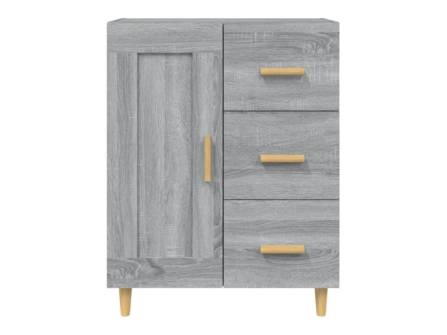 Aparador buffet cómoda armario unidad de almacenamiento organizador cocina salón salonsonoma 69,5 x 34 x 90 cm madera contrachapada gris 02_0036481