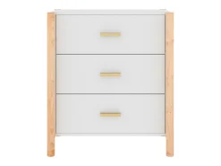 Aparador buffet cómoda armario unidad de almacenamiento organizador cocina salón salón 62 x 38 x 70 cm madera contrachapada blanco 02_0030377