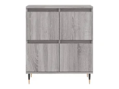 Aparador buffet cómoda armario unidad de almacenamiento organizador cocina salón salón juego de 2 sonoma madera gris 02_0036982