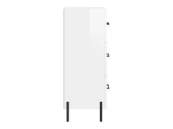 Aparador buffet cómoda armario mueble organizador cocina salón brillante 34,5 x 34 x 90 cm madera contrachapada blanco 02_0030627