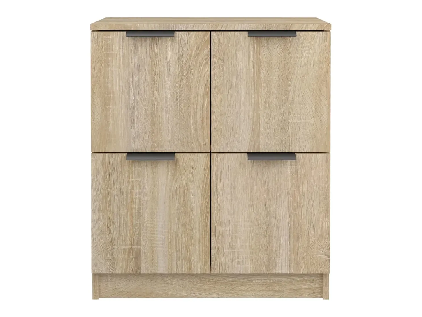 Aparador buffet cómoda armario unidad de almacenamiento organizador cocina salón salón juego de 2 sonoma 60 x 30 x 70 cm marrón madera contrachapada 02_0036812