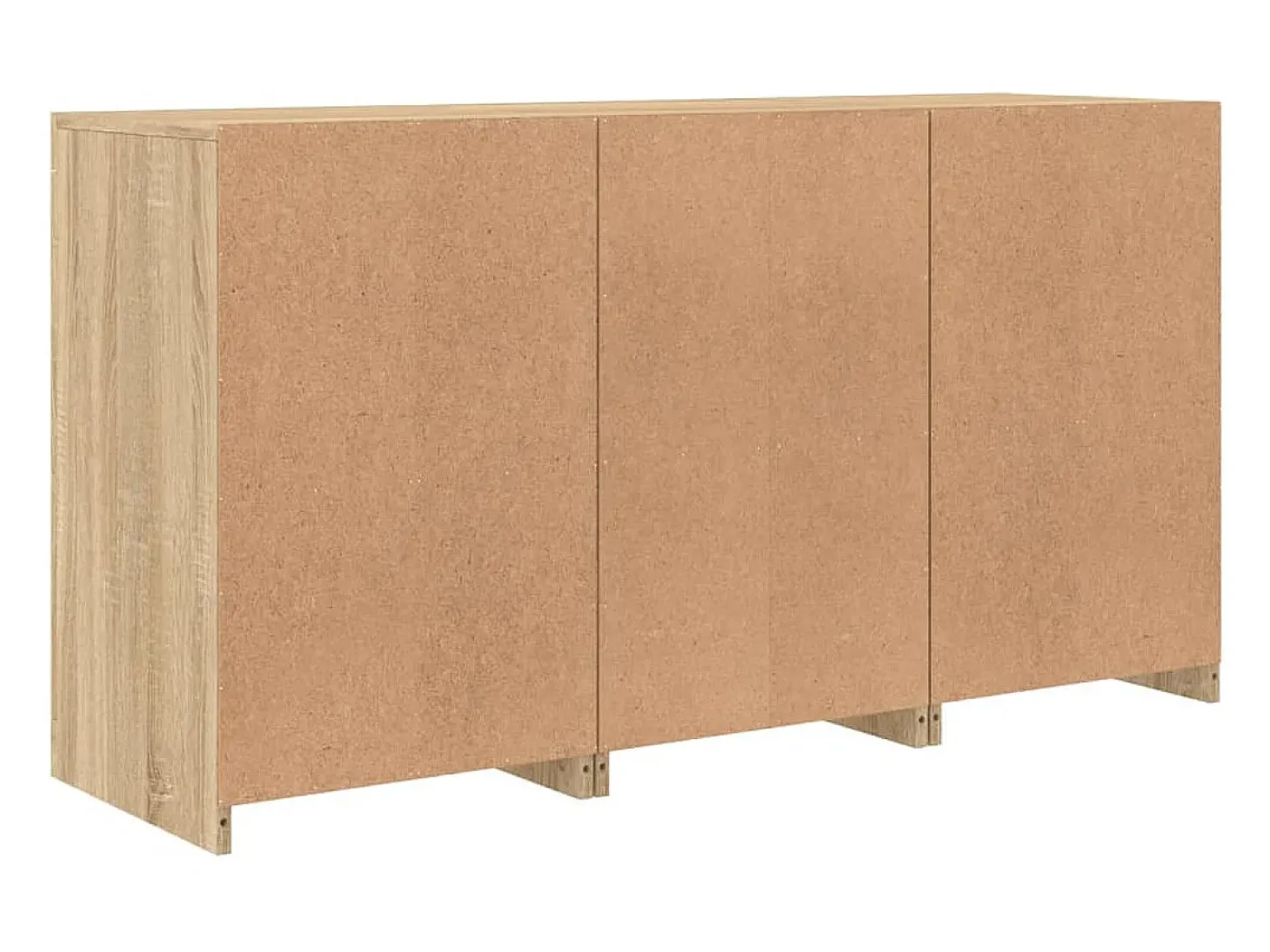 Aparador buffet cómoda armario mueble organizador cocina salón salón con luces LED sonoma 123 x 37 x 67 cm marrón 02_0029936
