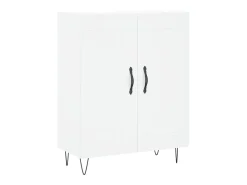 Aparador buffet cómoda armario mueble organizador cocina salón salón alto 69,5 x 34 x 180 cm madera contrachapada blanco 02_0032547