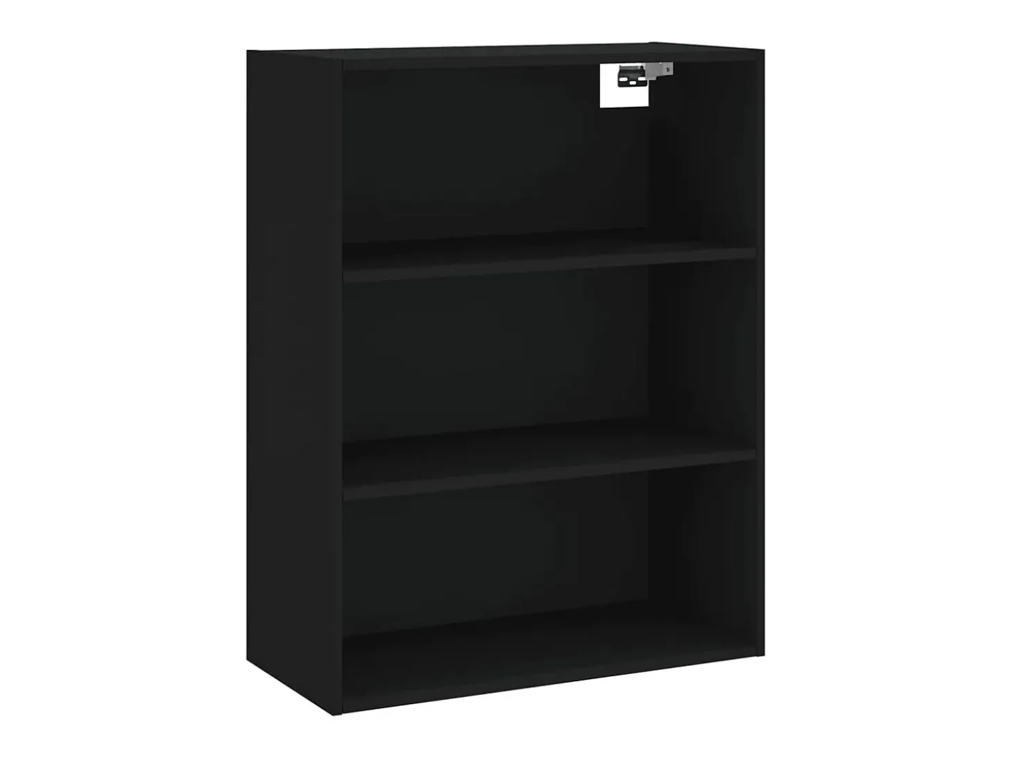 Aparador buffet cómoda armario mueble organizador cocina salón salón alto 69,5 x 34 x 180 cm madera contrachapada negra 02_0035005
