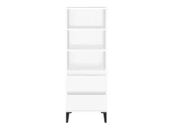 Aparador buffet cómoda armario mueble organizador cocina salón salón alto 40 x 36 x 110 cm madera contrachapada blanco 02_0032443