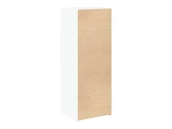Aparador buffet cómoda armario mueble organizador cocina salón salón alto 45 x 42,5 x 124 cm madera contrachapada blanco 02_0032455