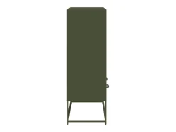 Aparador buffet cómoda armario mueble organizador cocina salón salón alto oliva 68 x 39 x 111,5 cm acero verde 02_0035646