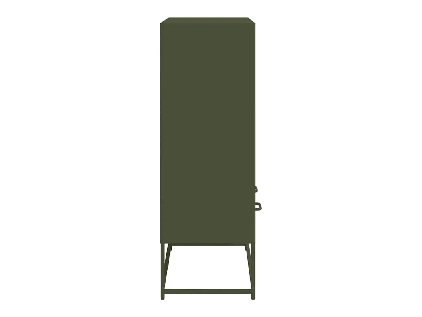 Aparador buffet cómoda armario mueble organizador cocina salón salón alto oliva 68 x 39 x 111,5 cm acero verde 02_0035646
