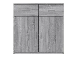 Aparador buffet cómoda armario unidad de almacenamiento organizador cocina salón salón Sonoma 79 x 38 x 80 cm madera contrachapada gris 02_0036526