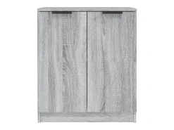 Aparador buffet cómoda armario unidad de almacenamiento organizador cocina salón salón juego de 2 sonoma 60 x 30 x 70 cm madera contrachapada gris 02_0036953