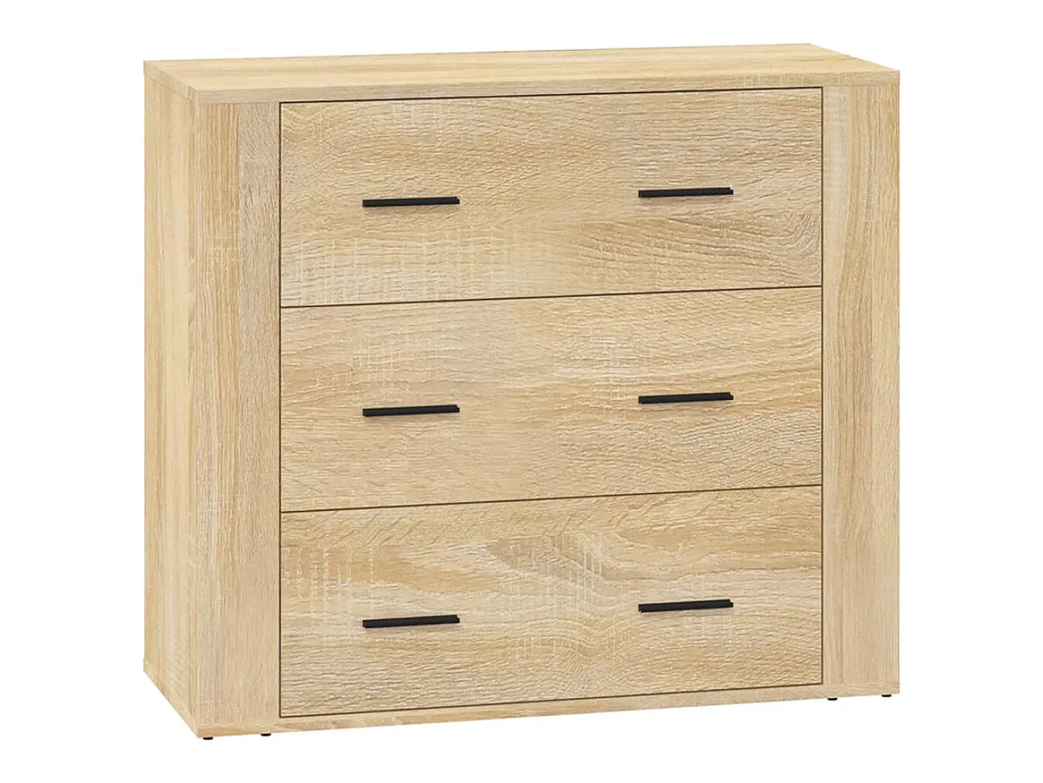 Aparador buffet cómoda gabinete unidad de almacenamiento organizador cocina sala de estar sala de estar 3 piezas madera contrachapada sonoma marrón 02_0037099