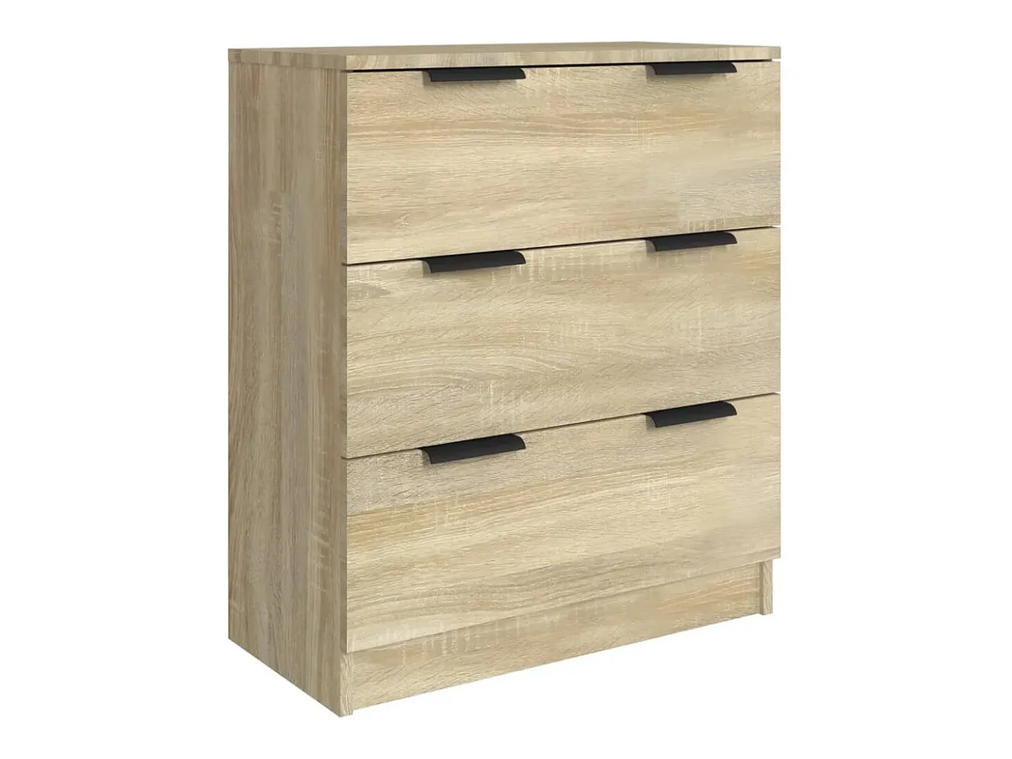 Aparador buffet cómoda gabinete unidad de almacenamiento organizador cocina sala de estar sala de estar 3 piezas madera contrachapada sonoma marrón 02_0037101