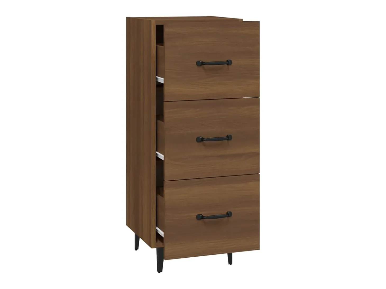 Aparador buffet cómoda mueble almacenaje organizador cocina salón salón 34,5 x 34 x 90 cm madera contrachapada marrón 02_0031204