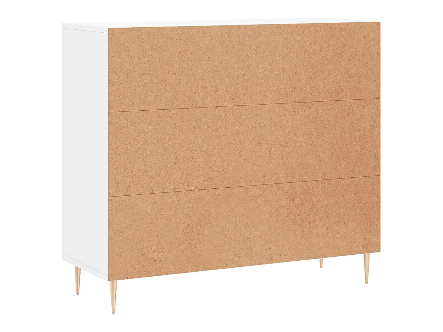 Aparador buffet cómoda mueble mueble de almacenaje organizador cocina salón salón 90 x 34 x 80 cm madera contrachapada blanco 02_0030532