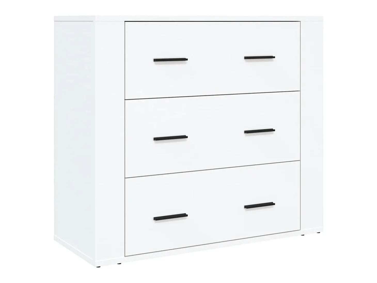 Aparador buffet cómoda mueble mueble de almacenaje organizador cocina salón salón madera de alta ingeniería blanco 02_0032782