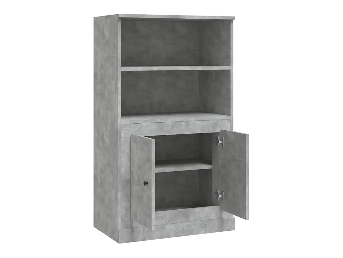 Aparador buffet cómoda mueble mueble de almacenaje organizador cocina salón salón alto 60 x 35,5 x 103,5 cm madera contrachapada gris 02_0034454