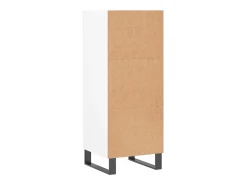 Aparador buffet cómoda mueble mueble de almacenaje organizador cocina salón salón 34,5 x 32,5 x 90 cm madera contrachapada blanco 02_0030232