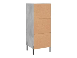 Aparador buffet cómoda mueble mueble de almacenaje organizador cocina salón salón 34,5 x 34 x 90 cm madera contrachapada gris 02_0031890