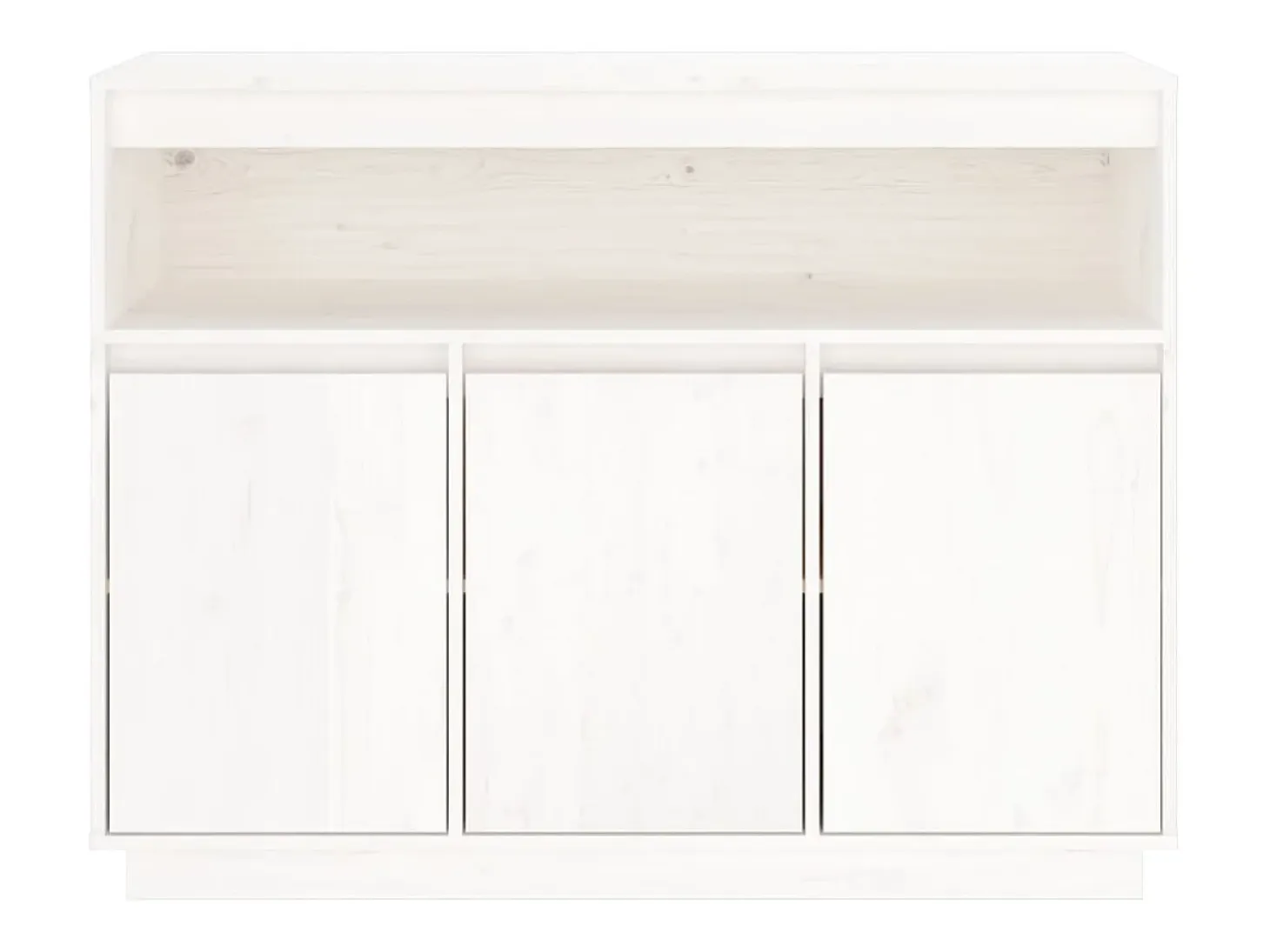 Aparador buffet cómoda mueble mueble de almacenaje organizador cocina salón salón 104,5 x 34 x 80 cm madera maciza de pino blanco 02_0030182