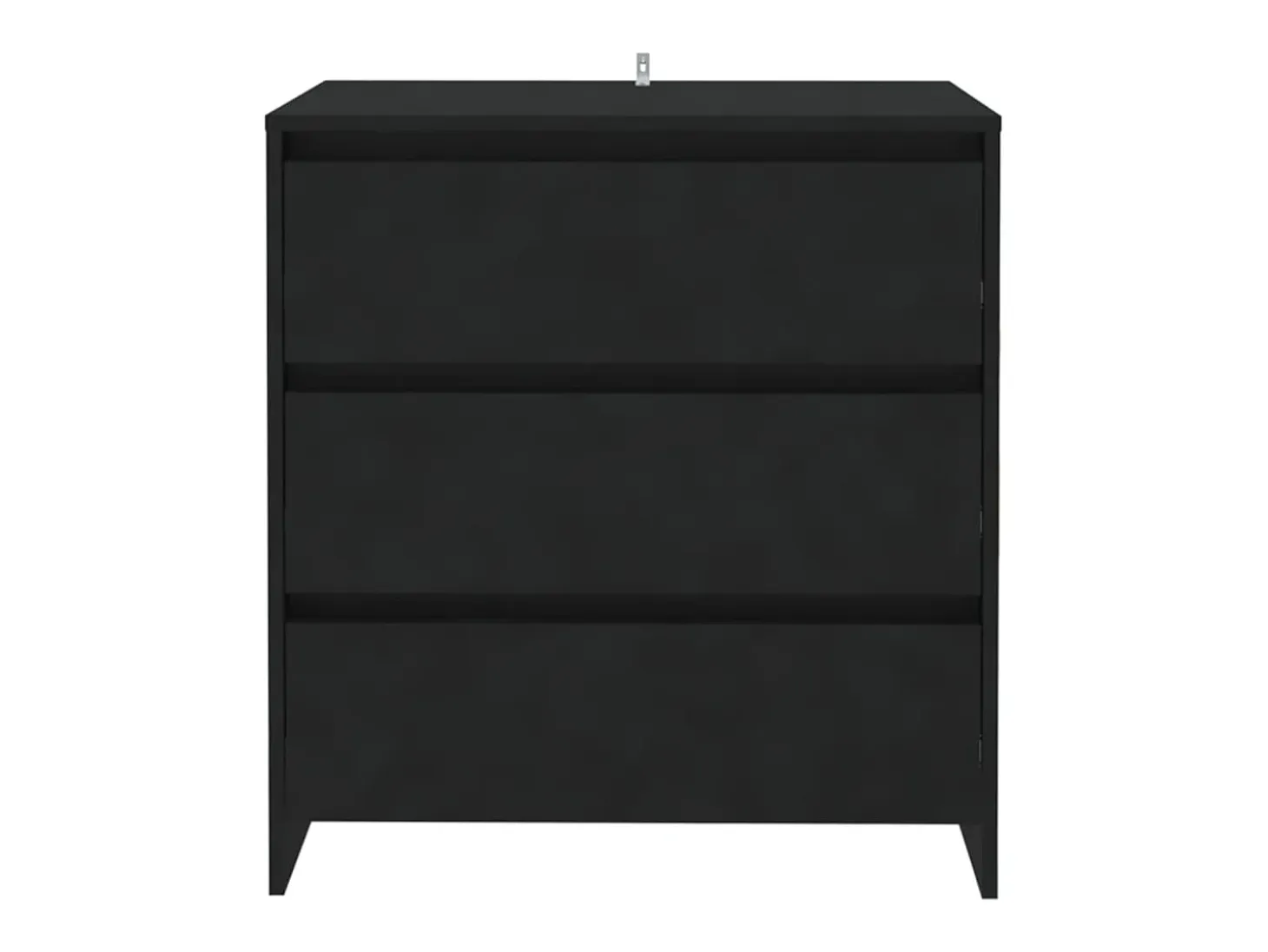 Aparador buffet cómoda mueble almacenaje organizador cocina salón salón 70 x 41 x 75 cm madera contrachapada negra 02_0036114