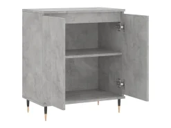Aparador buffet cómoda mueble mueble de almacenaje organizador cocina salón salón 60 x 35 x 70 cm madera contrachapada gris 02_0031989