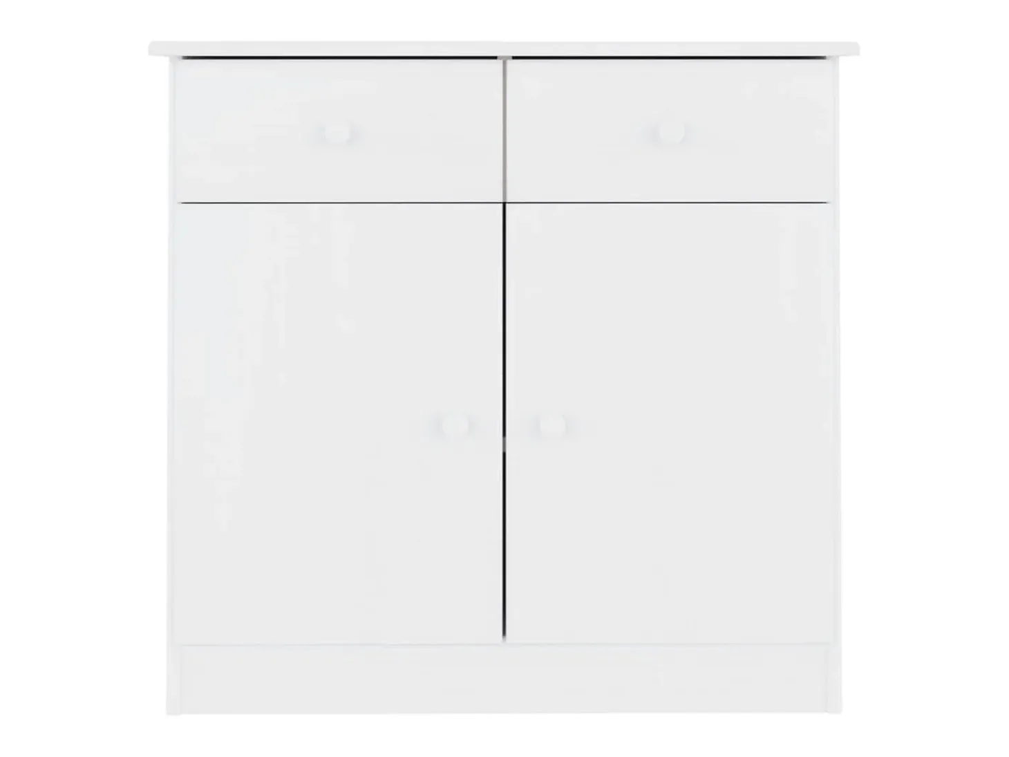 Aparador buffet cómoda mueble almacenaje organizador cocina salón salón ALTA 77 x 35 x 73 cm madera maciza de pino blanco 02_0029680