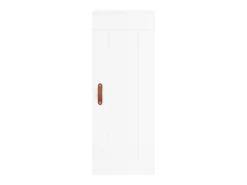 Aparador buffet cómoda mueble mueble de almacenaje organizador cocina salón salón alto brillo 34,5 x 34 x 180 cm madera contrachapada blanco 02_0032796