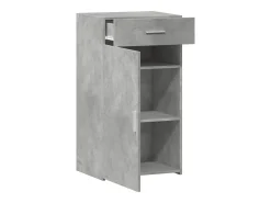 Aparador buffet cómoda mueble mueble de almacenamiento organizador cocina salón salón 50 x 42,5 x 93 cm madera contrachapada gris 02_0031946