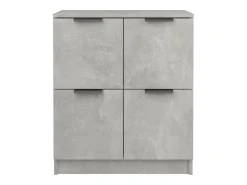 Aparador buffet cómoda mueble mueble de almacenaje organizador cocina salón salón 60 x 30 x 70 cm madera contrachapada gris 02_0031954