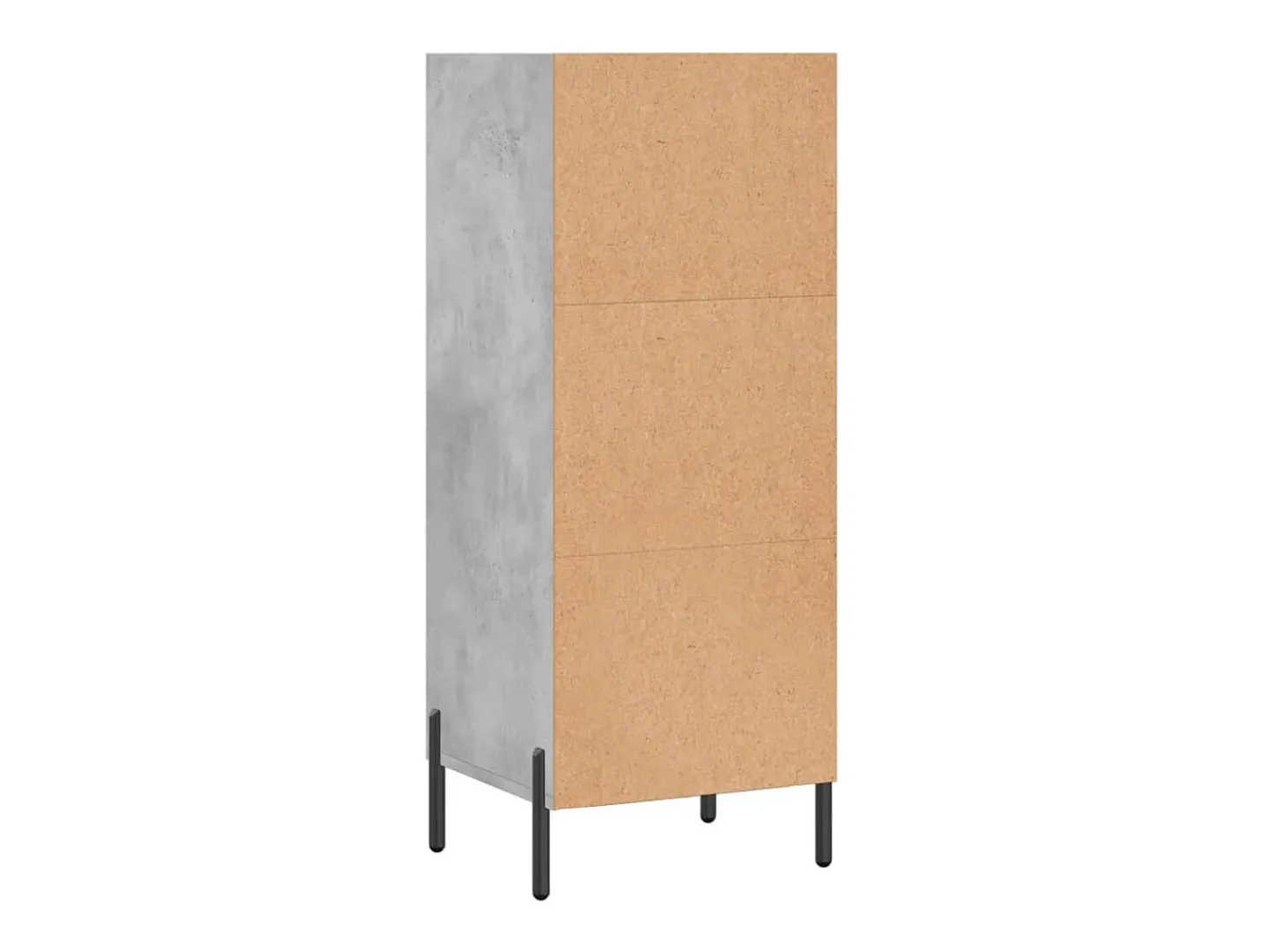 Aparador buffet cómoda mueble mueble de almacenaje organizador cocina salón salón 34,5 x 32,5 x 90 cm madera contrachapada gris 02_0031870