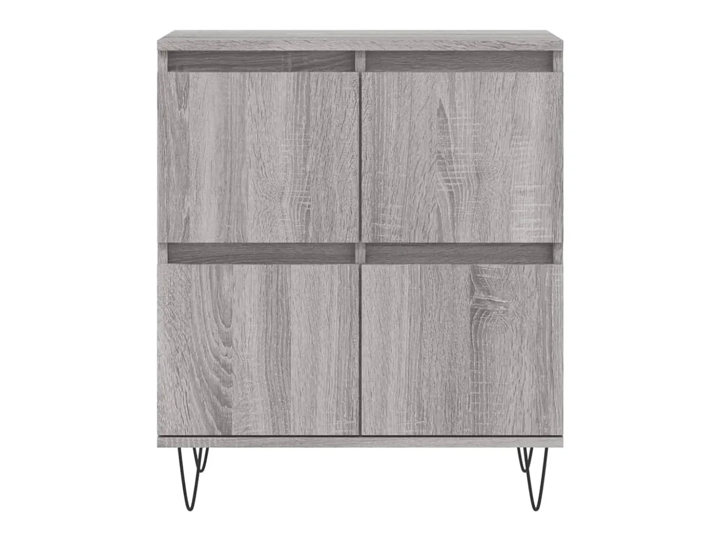 Aparador buffet cómoda mueble unidad de almacenamiento organizador cocina salón salón 3 piezas madera contrachapada Sonoma gris 02_0037189