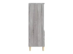Aparador buffet cómoda mueble almacenaje organizador cocina salón salón alto Sonoma 40 x 36 x 110 cm madera contrachapada gris 02_0035358